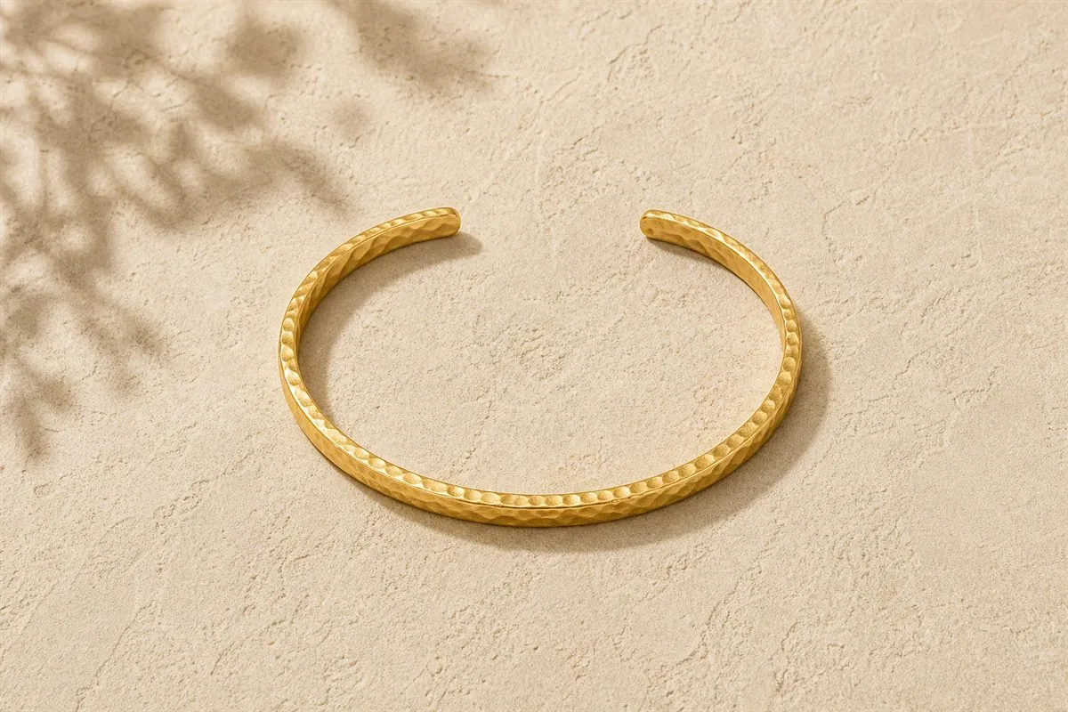 The Hammered Gold Cuff
